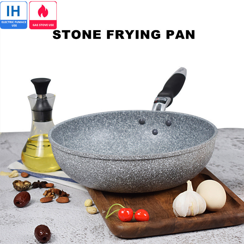 Home Cooking Cookbook - 비 스틱 팬 내구성 스톤 프라이팬