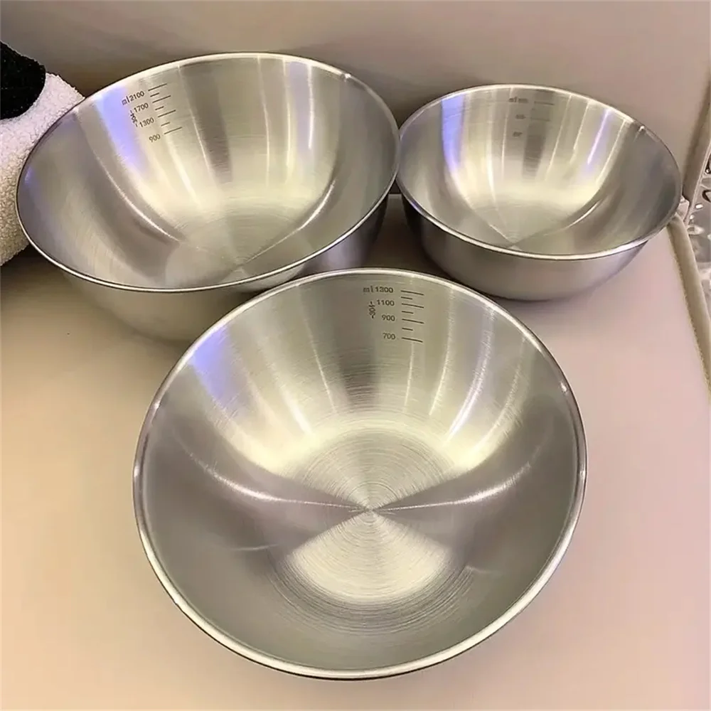 Home Cooking Food - 1-3 스테인리스 스틸 볼 세트(저울 포함)