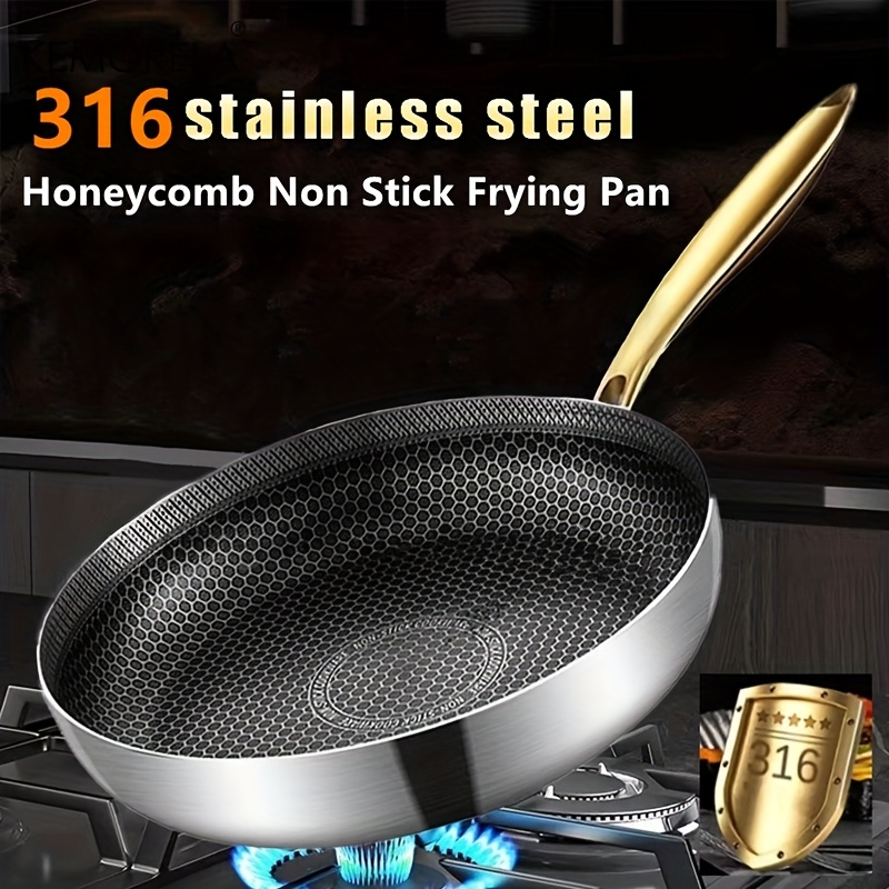 Home Cooking Cookbook - 316 스테인리스 스틸 프라이팬 웍 논스틱