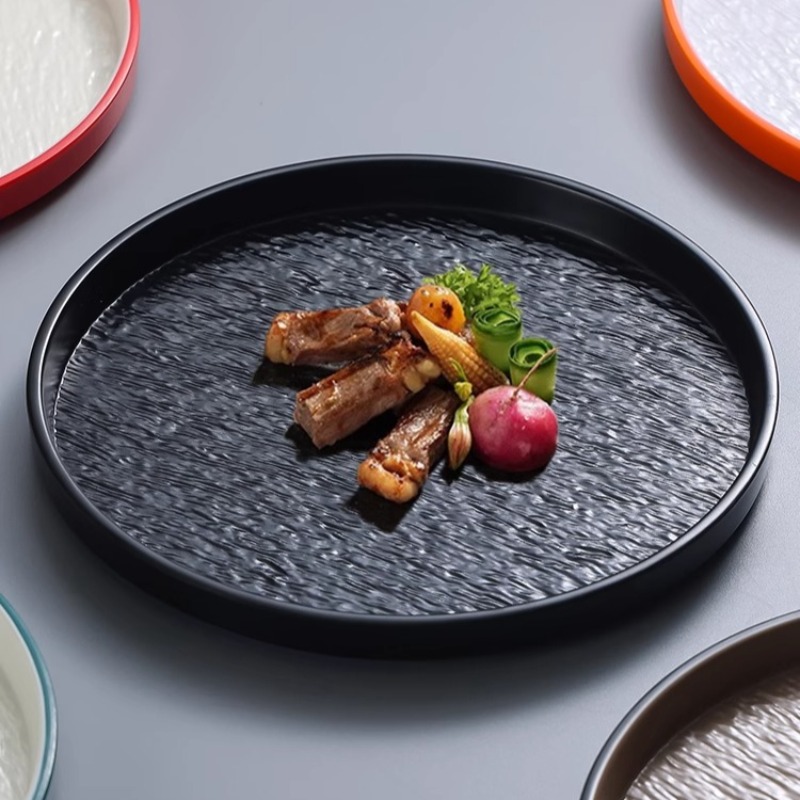 Home Cooking In Japanese - 현대 라운드 스톤 멜라민 스테이크 파스타