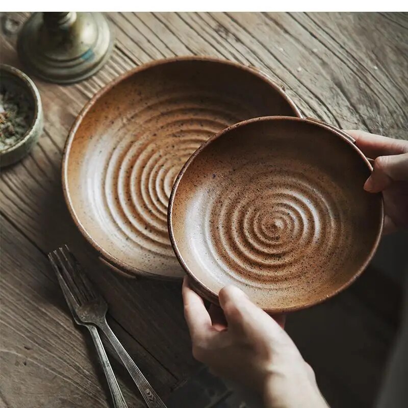 일본 수제 석기 식기 접시와 그릇 레트로 세라믹 디너  - Home Cooking In Japanese 리뷰 및 가격