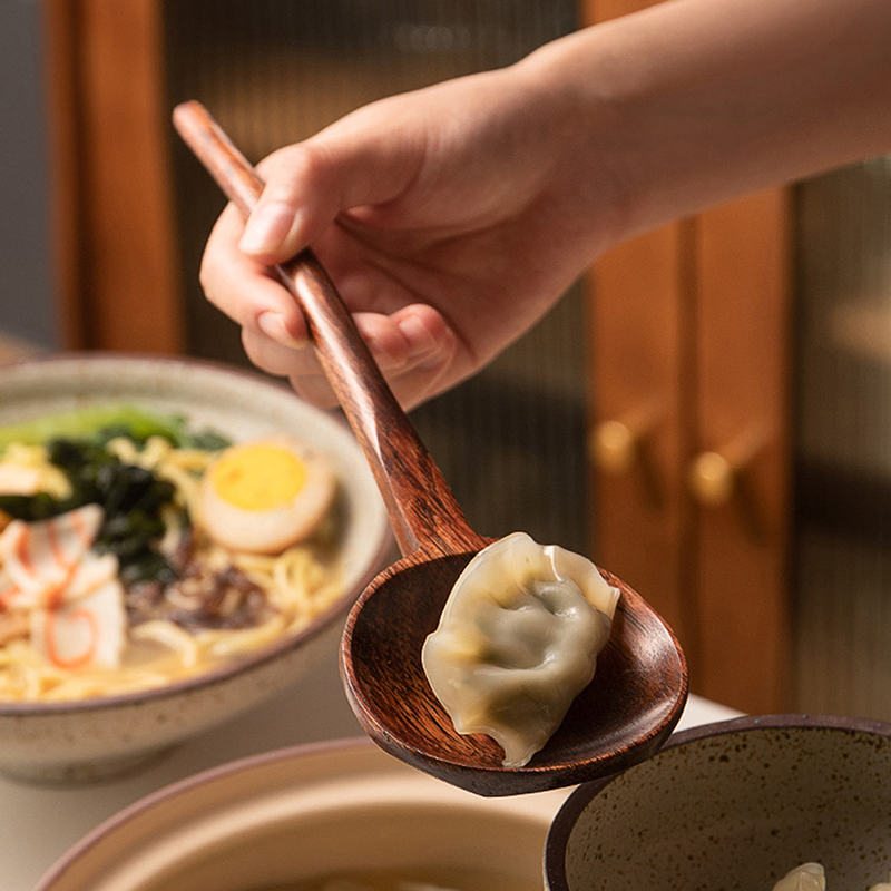 긴 손잡이가 있는 나무 숟가락 일본식 주방 라면 요리  - Home Cooking In Japanese 리뷰 및 가격
