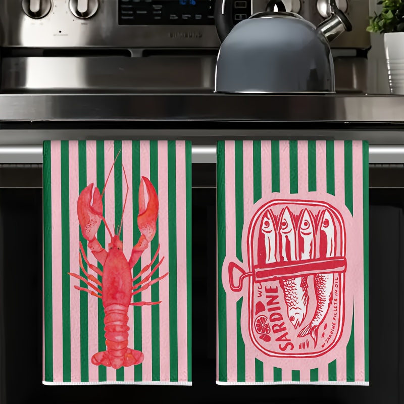 2개, 미국식 레트로 줄무늬 정어리 캔 디자인 주방 타 - Home Cooking Cookbook 리뷰 및 가격
