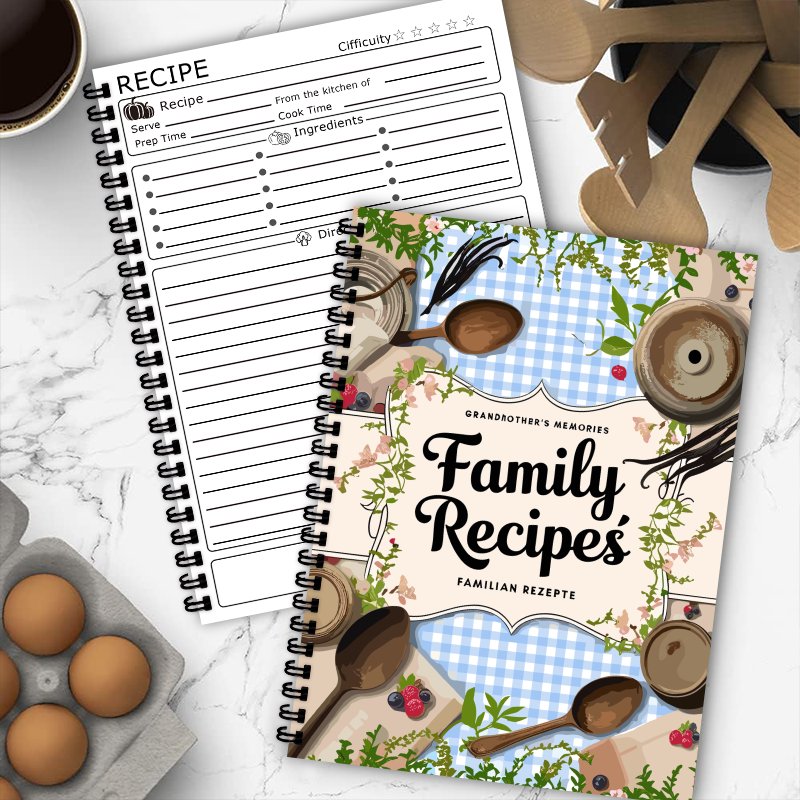 A5 레시피북, 블루 그리드, 바인 디자인, 홈 쿠킹  - Home Cooking Cookbook 리뷰 및 가격