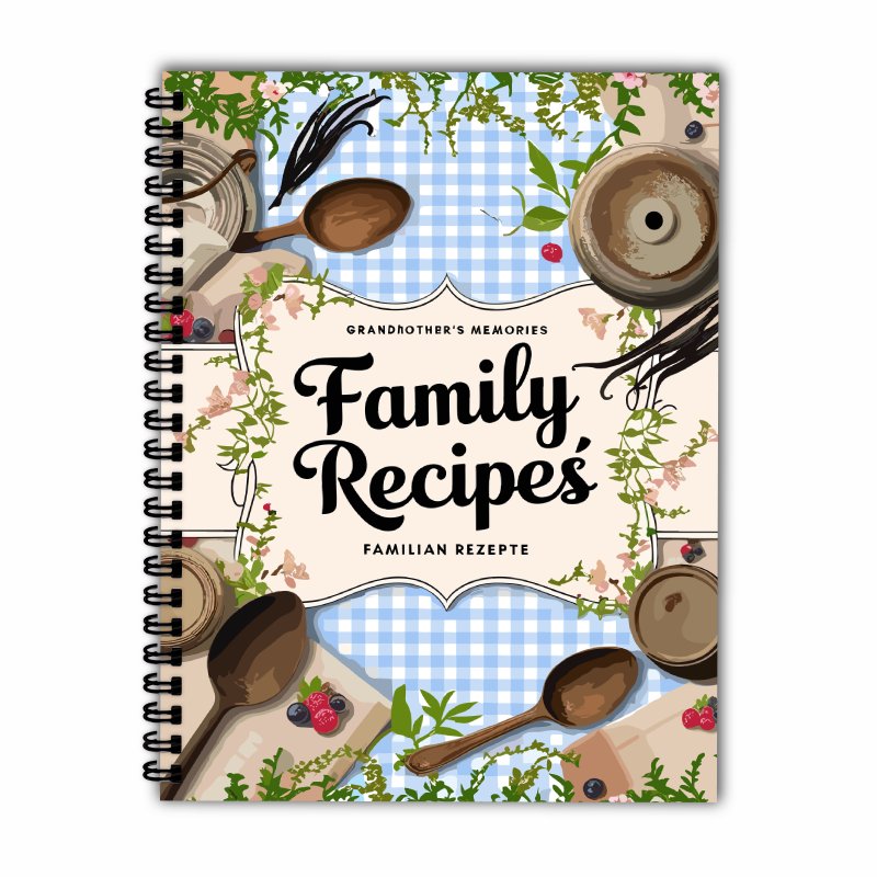A5 레시피북, 블루 그리드, 바인 디자인, 홈 쿠킹  - Home Cooking Cookbook 리뷰 및 가격