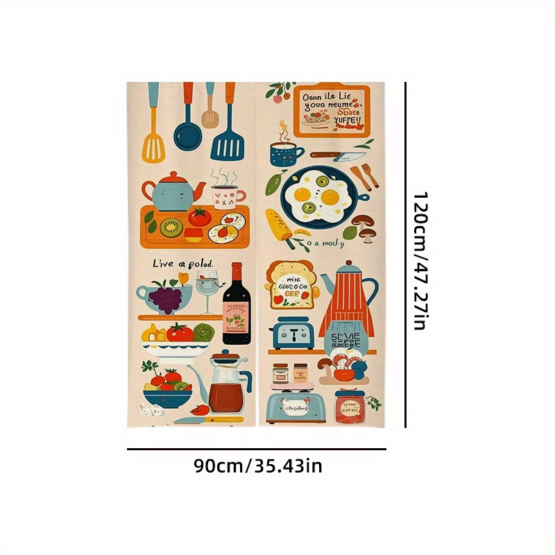 VIKAMA 조리기구 및 음식 패턴 주방 테마 도어 커 - Home Cooking Cookbook 리뷰 및 가격